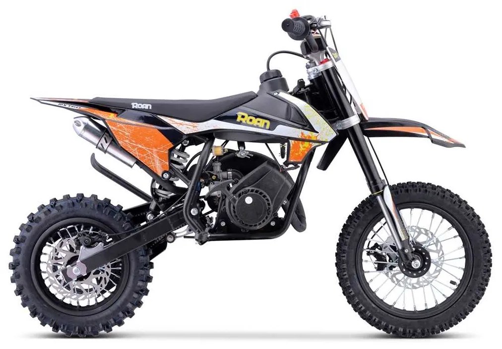 MINI MOTO PARA CRIANÇAS MINICROSS gasolina 60cc Roan RXT 12"/10" Laranja