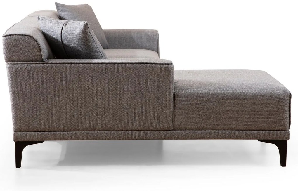 Sofá de Canto Petra – Cinzento Claro – 145 x 250 cm