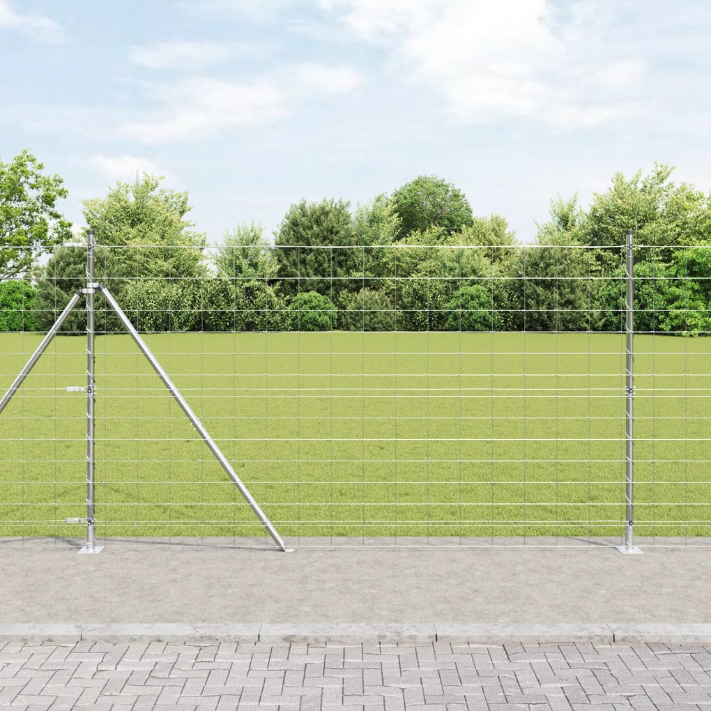 Cerca de Campo vidaXL 1,4x50 m de Aço Galvanizado