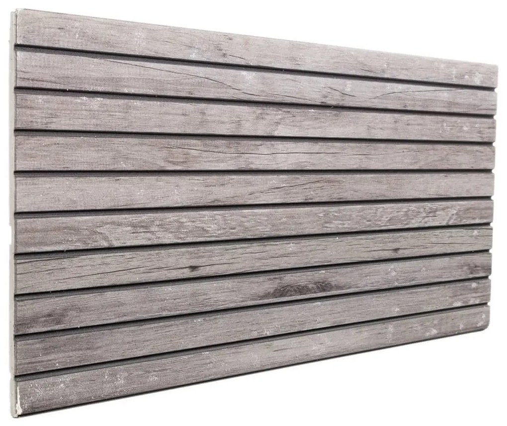 Painéis de parede 3D 5 pcs 100x50 cm EPS cinzento