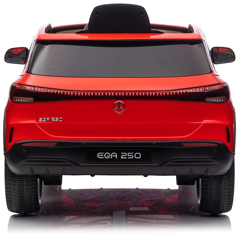 Carro elétrico para Crianças Mercedes Benz EQA 250 12V 4x4 Rodas Espuma EVA, Assento couro ecológico Vermelho