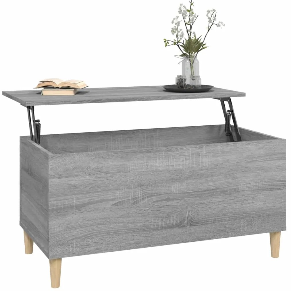 Mesa de centro 90x44,5x45 cm derivados de madeira cinza sonoma