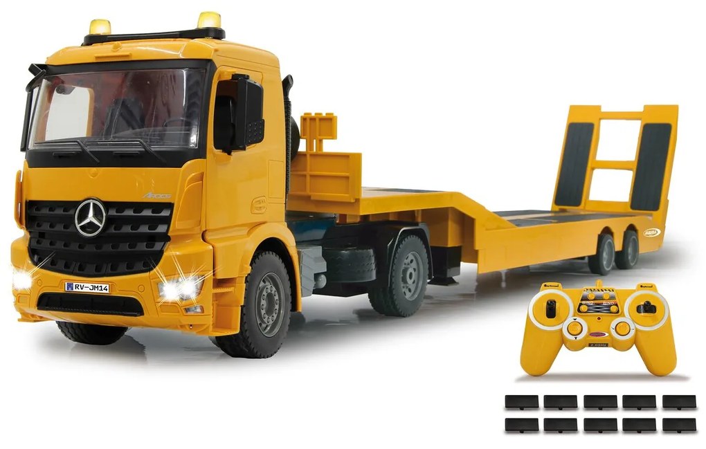 Camião com Plataforma Telecomandado Mercedes-Benz Arocs 1:20 2,4GHz