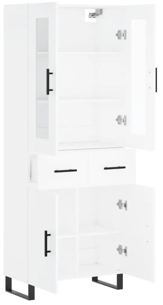 Armário alto 69,5x34x180 cm derivados de madeira branco