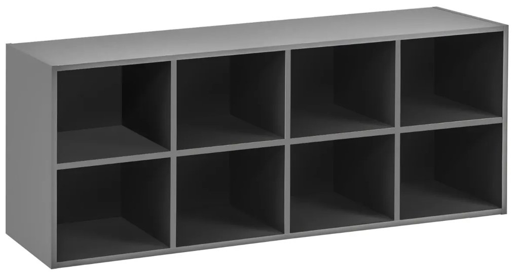 Banco sapateira com 8 cubos Armário de arrumação Estante de entrada Sala de estar Quarto Estante Carga 230 kg Cinzento