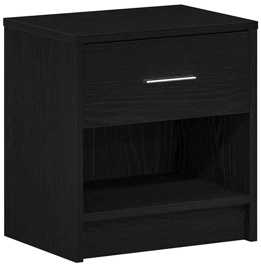 Mesas de cabeceira 2 pcs com gaveta 39x28x41 cm preto