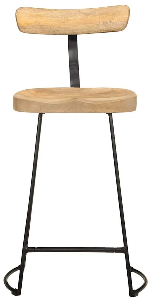 Bancos de bar 2 pcs 49x43x88 cm madeira de mangueira maciça