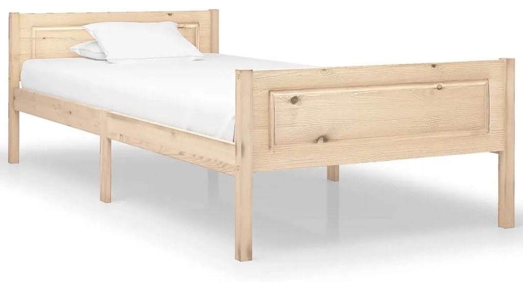 Estrutura de cama 100x200 cm madeira pinho maciço