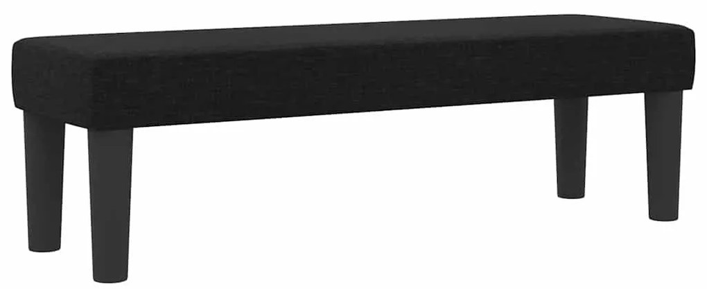 Cama Box Spring com Colchão e Banco Preto 120x190 cm Tecido