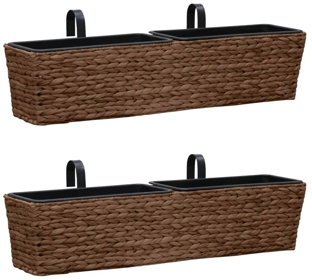 Floreiras de pendurar 2 pcs jacinto de água castanho