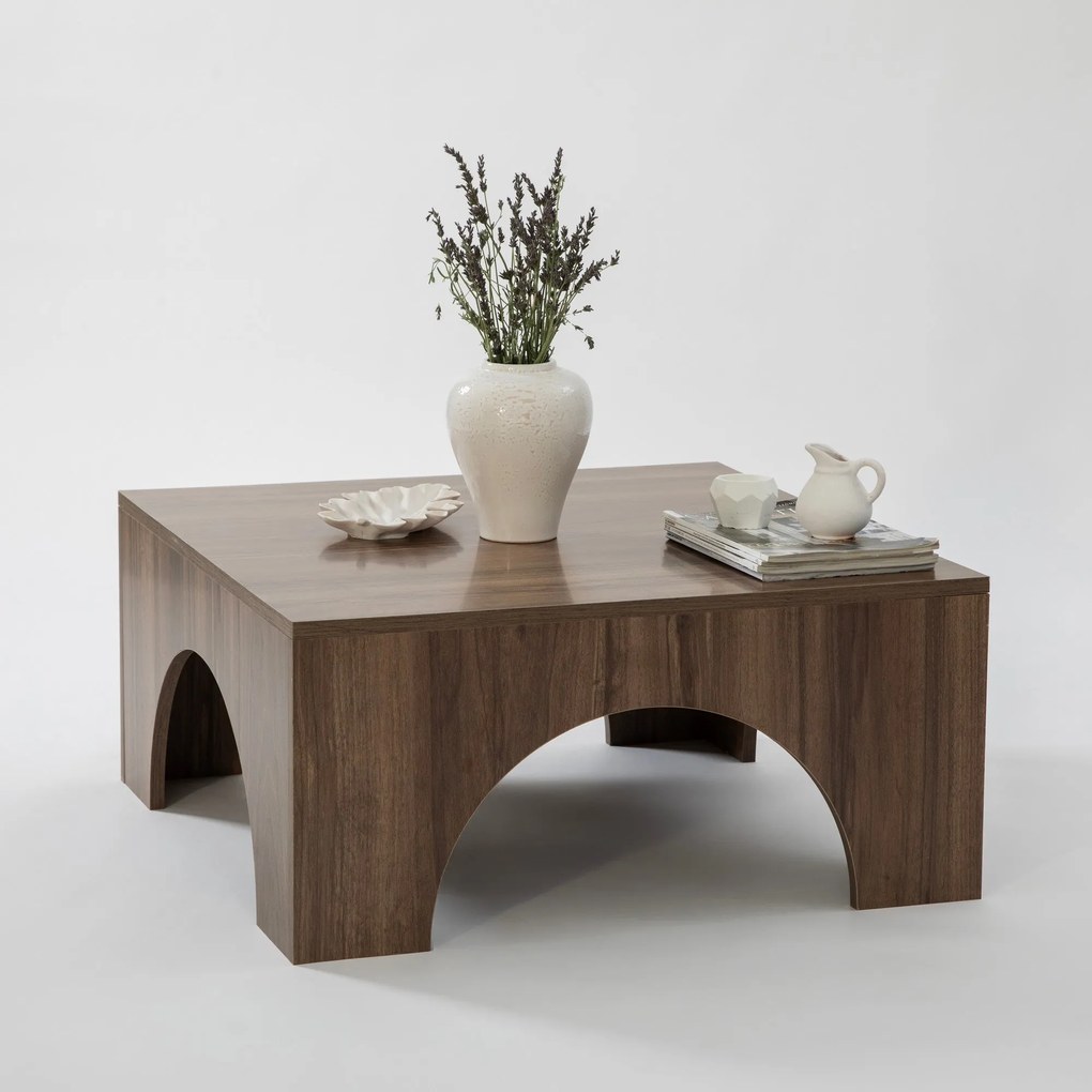 Mesa de Café Collesium - Nogueira - 80x37x80 cm
