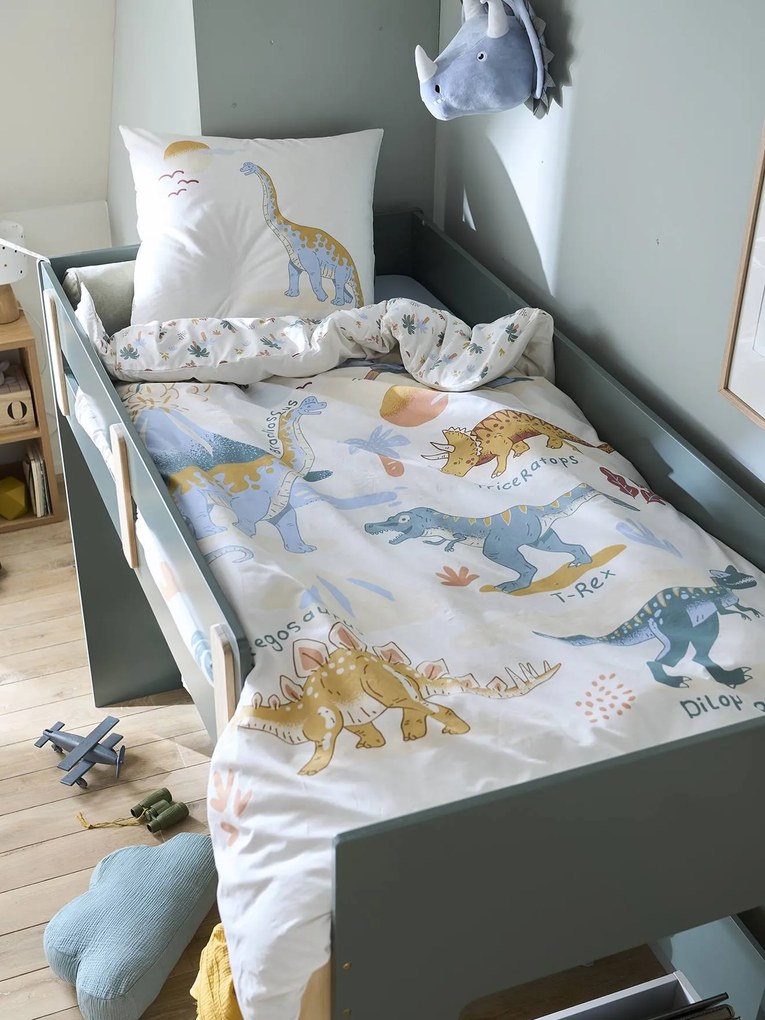 Conjunto de criança, Jurassic Camp branco estampado