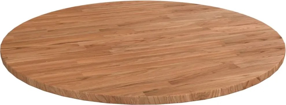 vidaXL Tampo redondo Ø90x1,5 cm carvalho não tratado castanho-claro