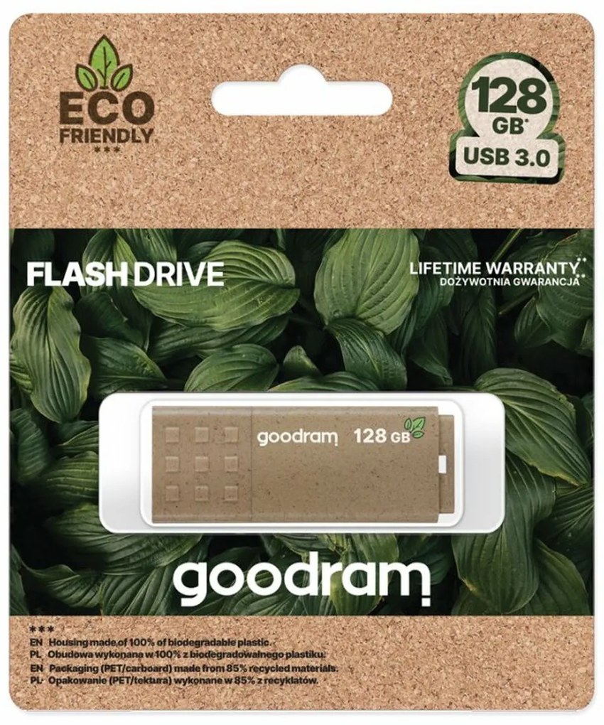 Memória USB GoodRam UME3 Eco Friendly Castanho 128 GB
