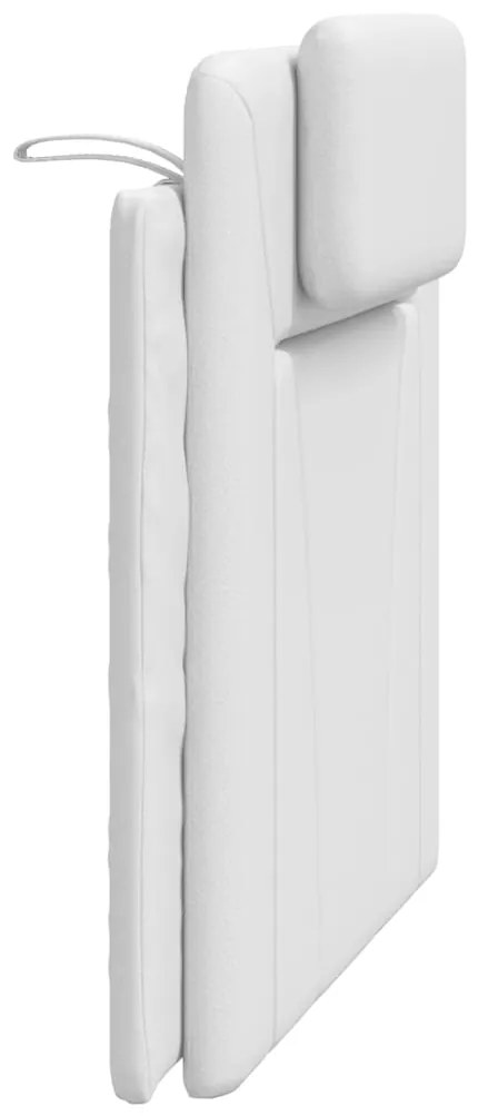 Almofadão de cabeceira 100 cm couro artificial branco