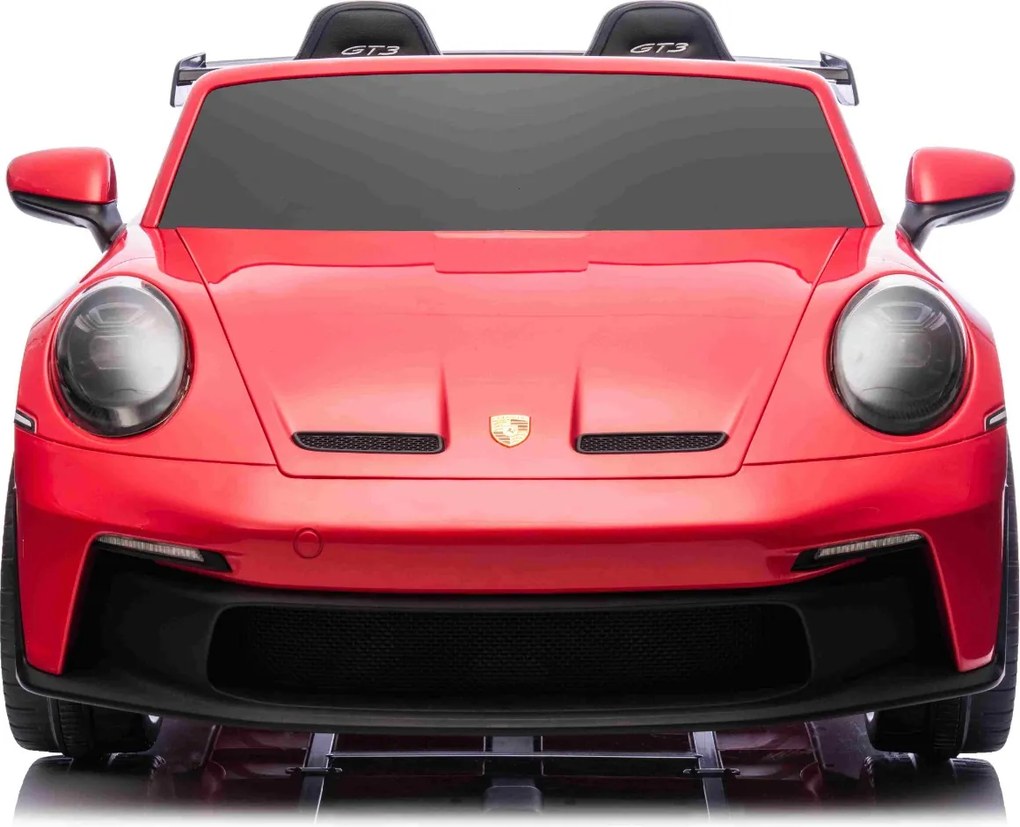 Carro elétrico para crianças Porsche 911 24V 4x4, 2 lugares, controlo remoto, entrada USB/AUX, motores de 200W, bateria de lítio, luzes LED licença OR