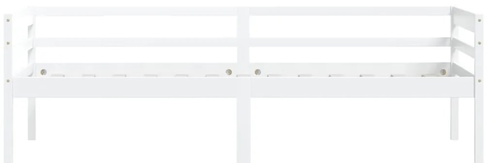 Estrutura de cama em pinho maciço 90x200 cm branco