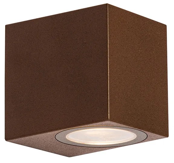 Candeeiro de parede exterior moderno castanho enferrujado em plástico - Baleno Moderno
