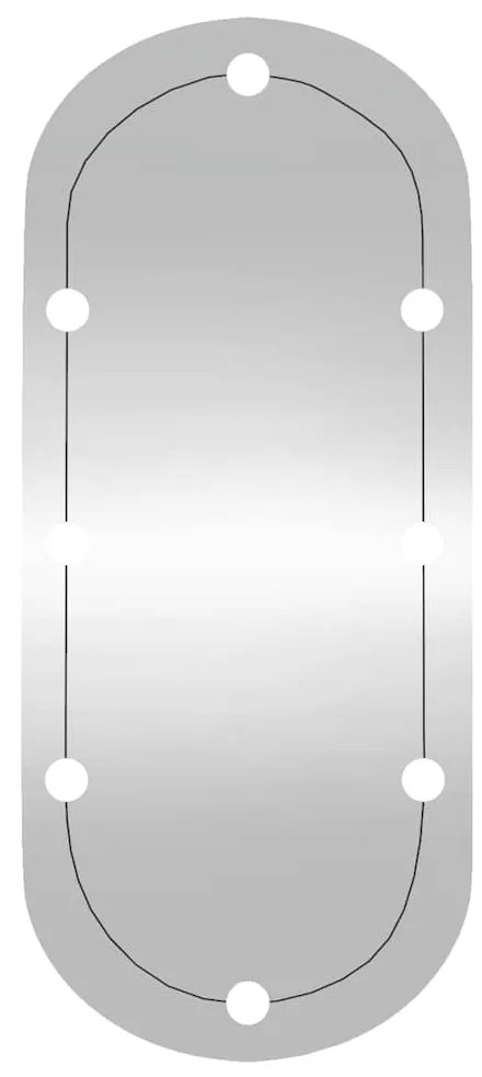 Espelho de parede oval com luzes LED 45x100 cm vidro