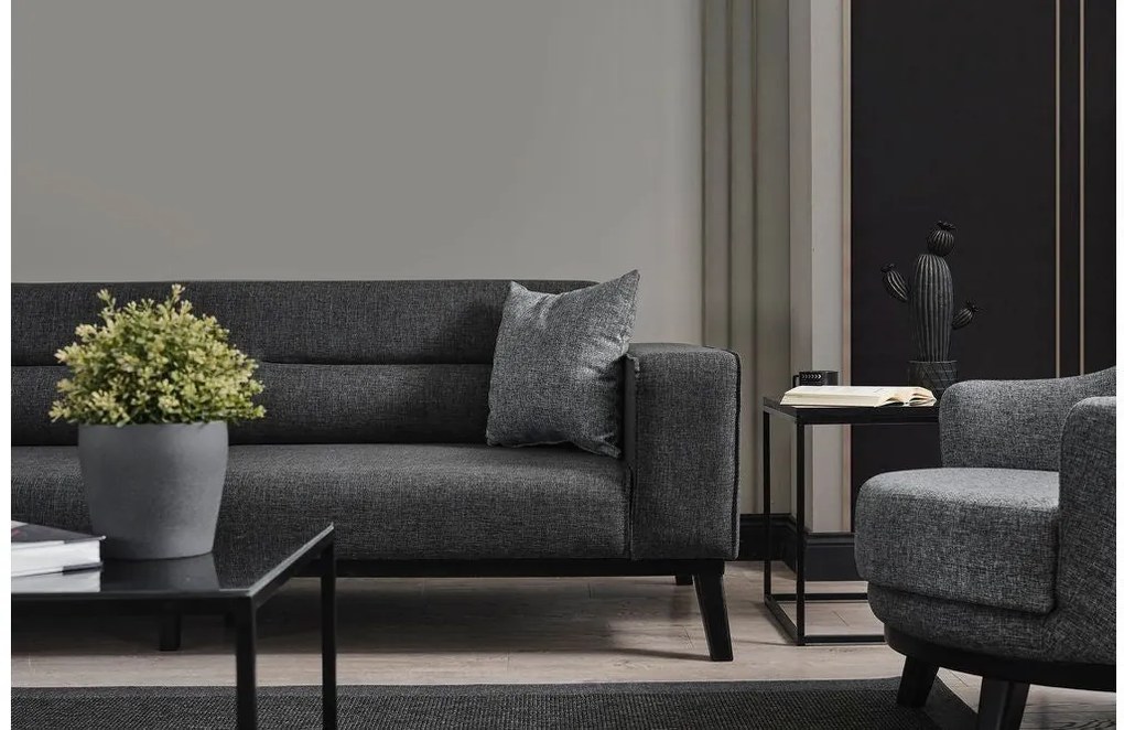 Sofá-cama de 3 Lugares Bali – Antracite – 222 cm x 92 cm x 74 cm