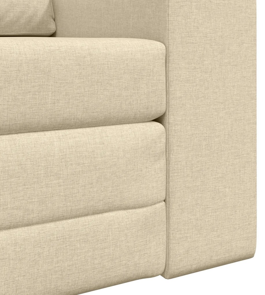 Sofá Cama 2 em 1 Creme 98x71x83 cm Tecido
