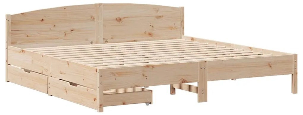 Cama sem colchão 180x200 cm madeira de pinho maciça