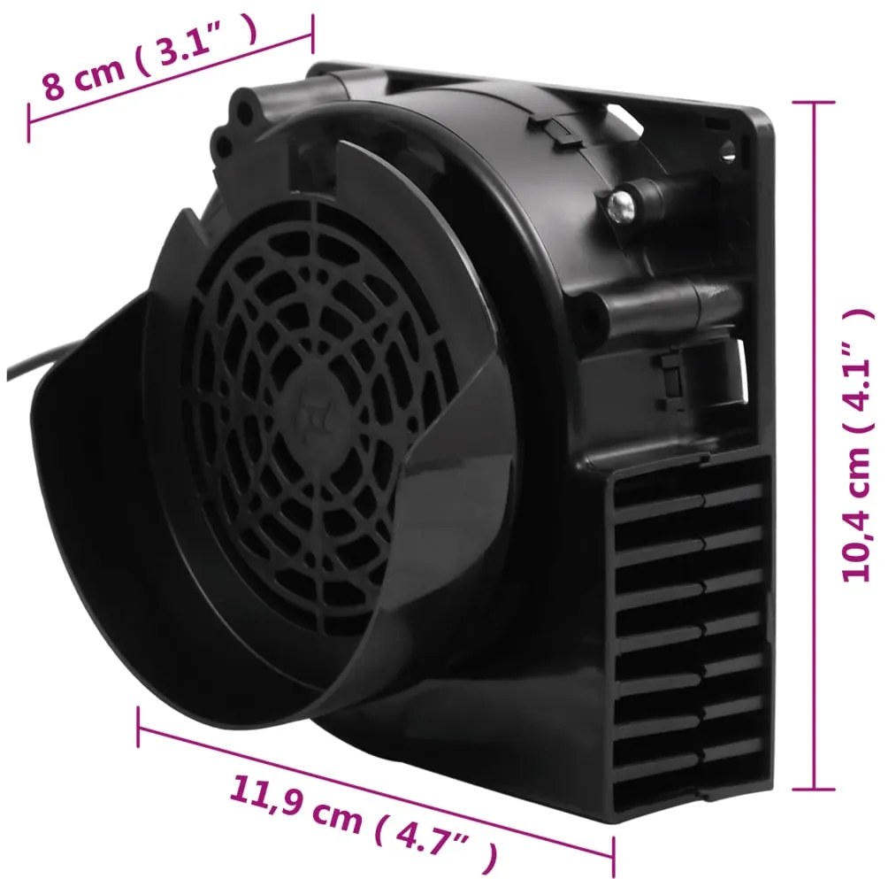 Cordão de luz com 66 LEDs e ventilador 660 cm