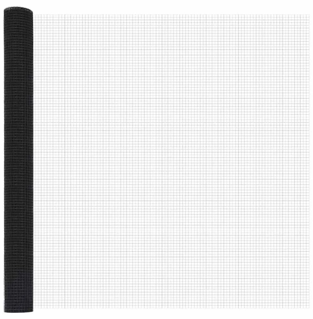 Cerca de Arame Soldado com 7 Postes Flanged Cinza 1.5x10 m Aço