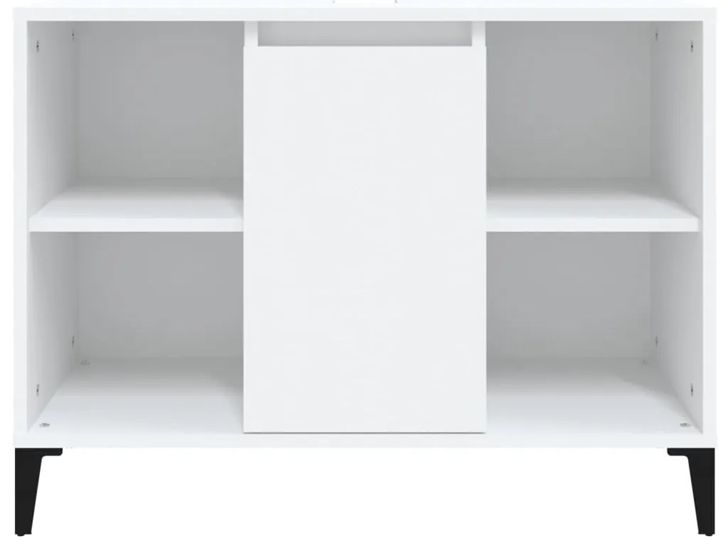 Armário de lavatório 80x33x60 cm derivados de madeira branco