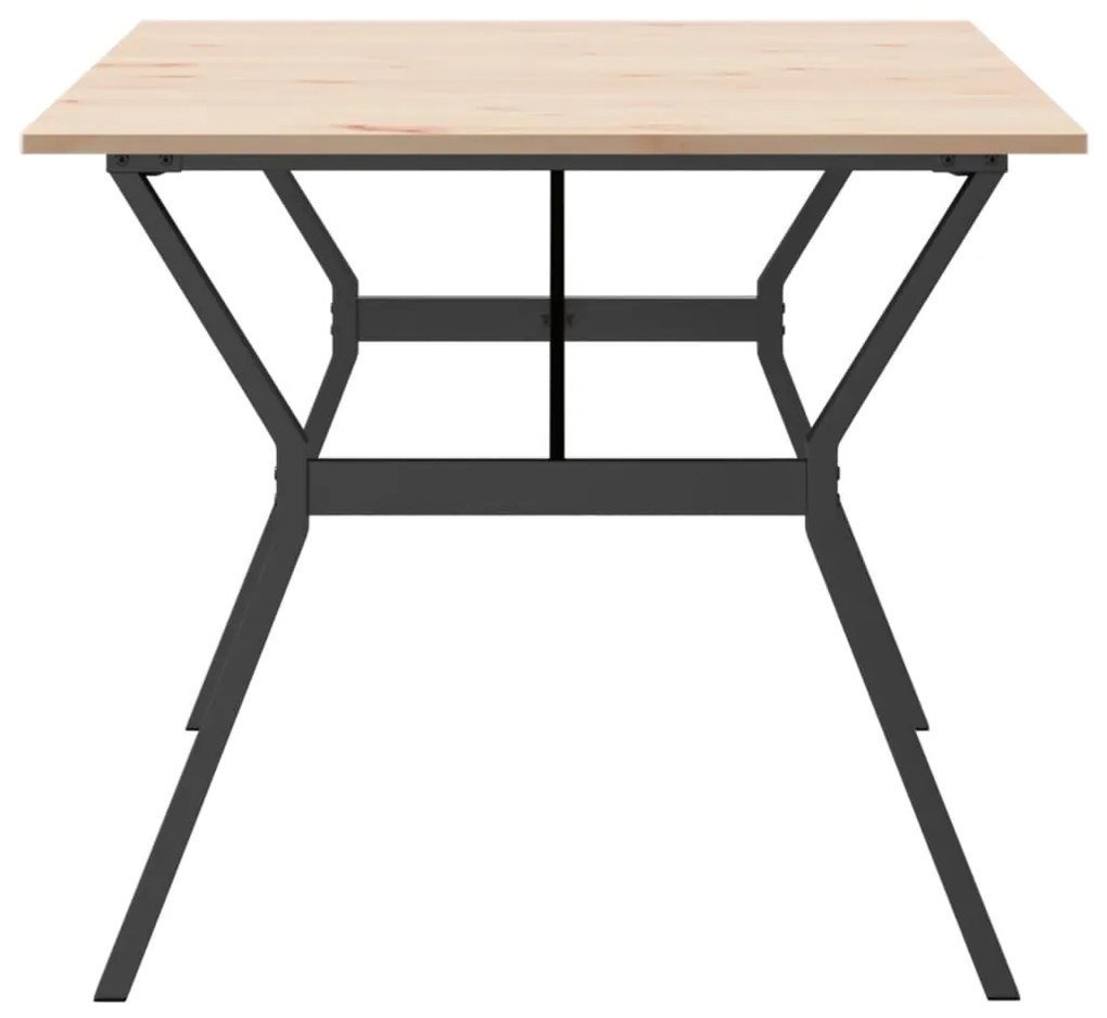 Mesa de jantar estrutura em Y 180x90x75cm pinho e aço