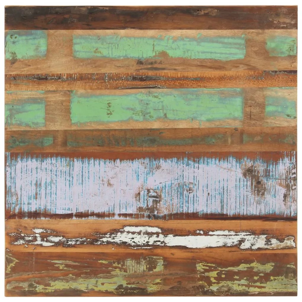 Mesa de centro 80x80x40 cm madeira recuperada maciça