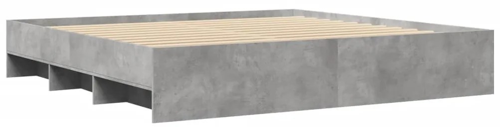 Estrutura cama s/ colchão 180x200cm cinza cimento
