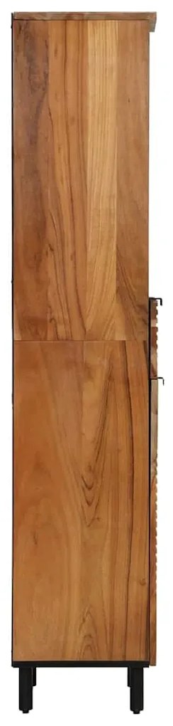 Armário de Banheiro 38x33x160 cm Madeira Sólida de Acácia