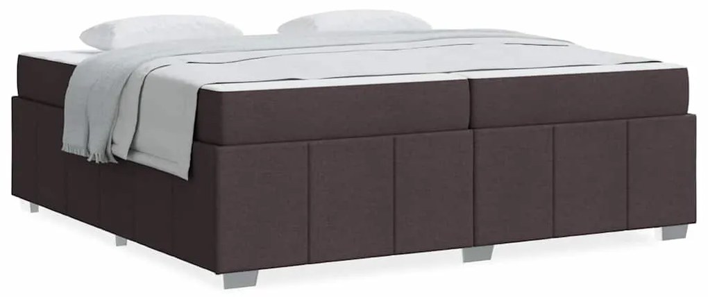 Estrutura da Cama Castanho escuro 200 x 200 cm tecido