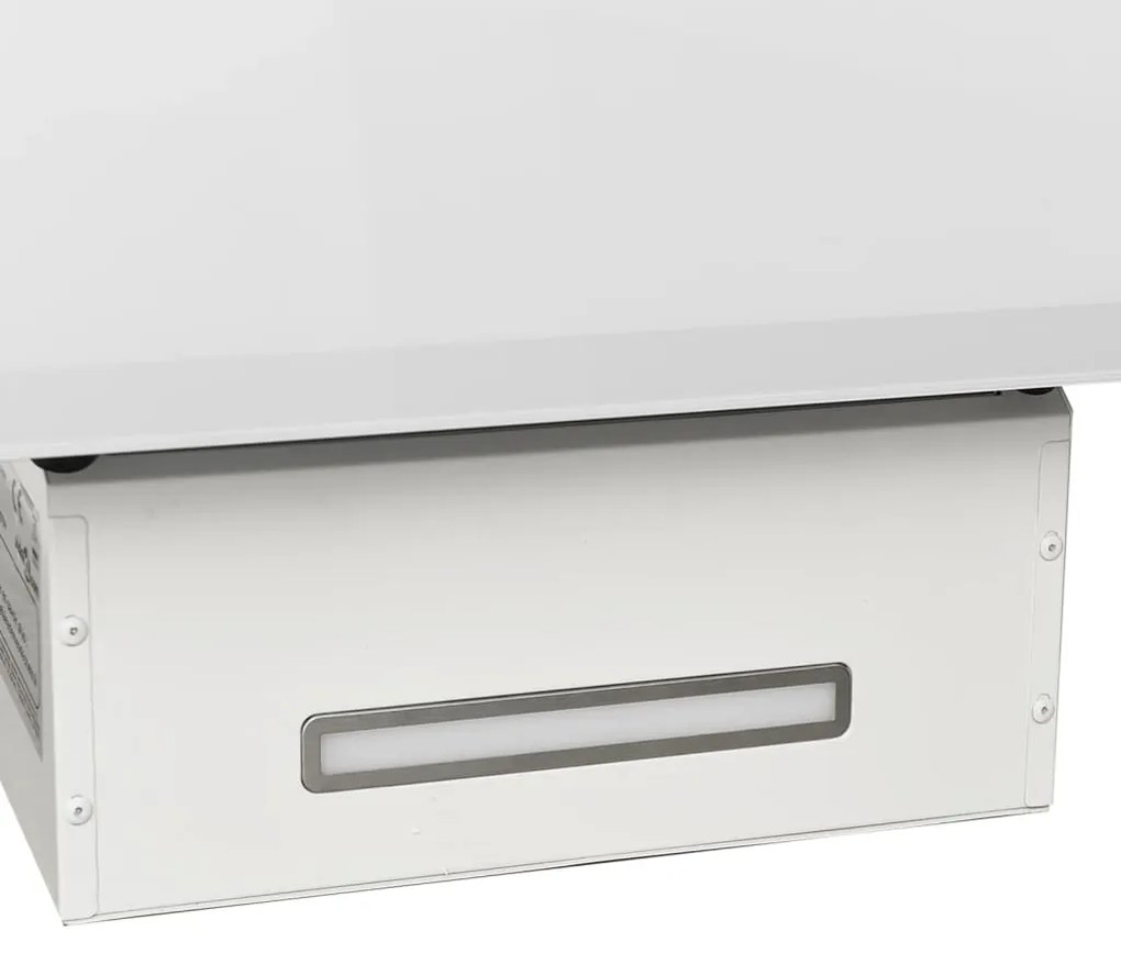 Exaustor de parede 60 cm aço e vidro temperado branco