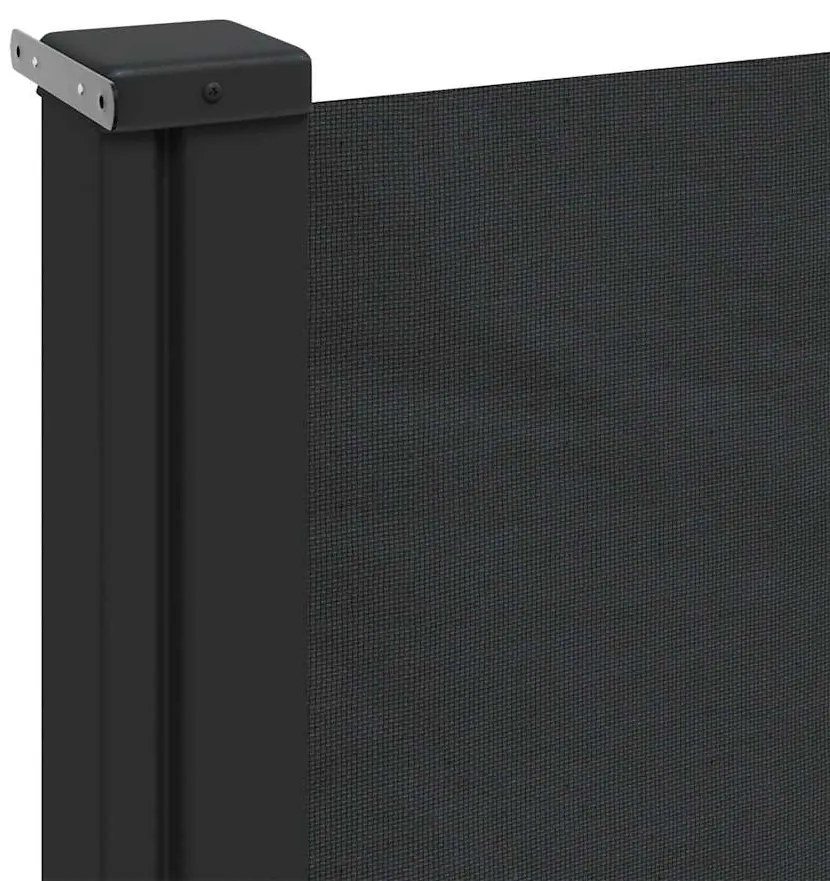 Toldo lateral retrátil 160x500 cm preto