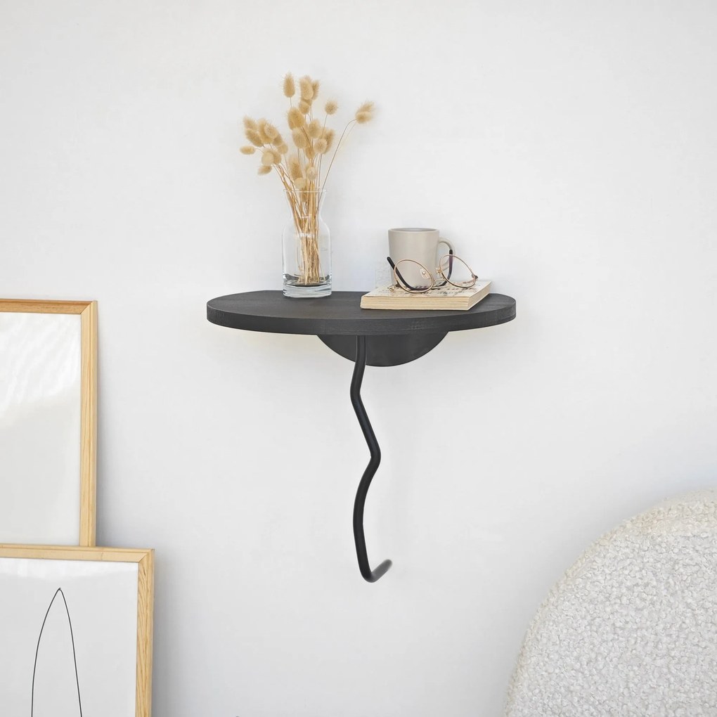Prateleira Leo – Preto Antracite – 35x35 cm