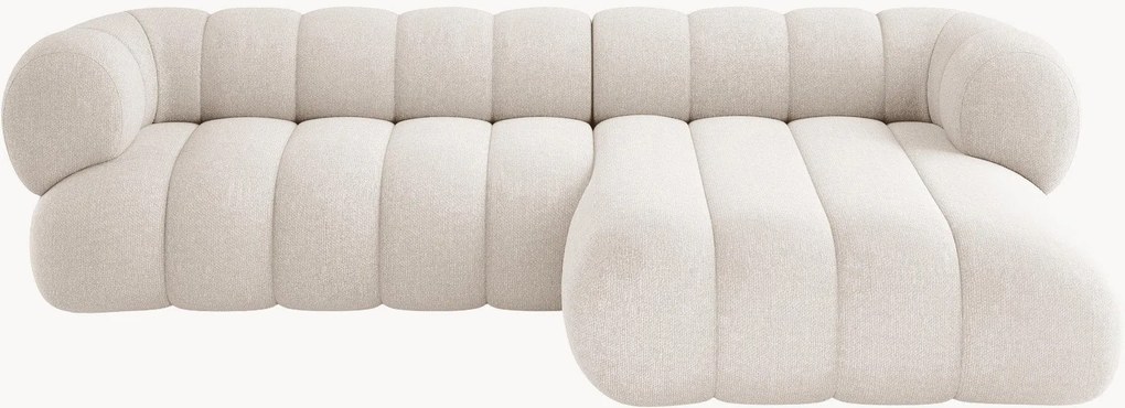 Sofá de canto em chenille Koge (5 lugares)