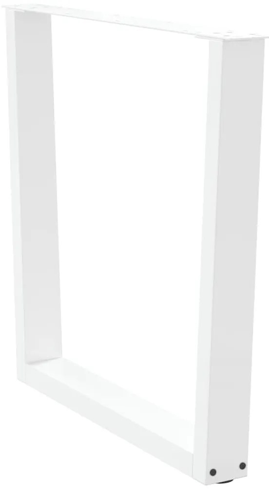 Pernas para mesa de jantar em V, 2 peças, branco, 80x(72-73,3) cm, aço