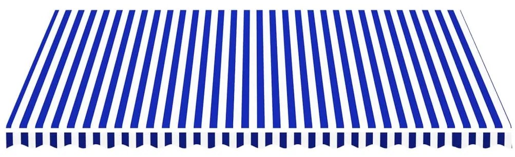 Tecido de substituição para toldo 5x3,5 m azul e branco