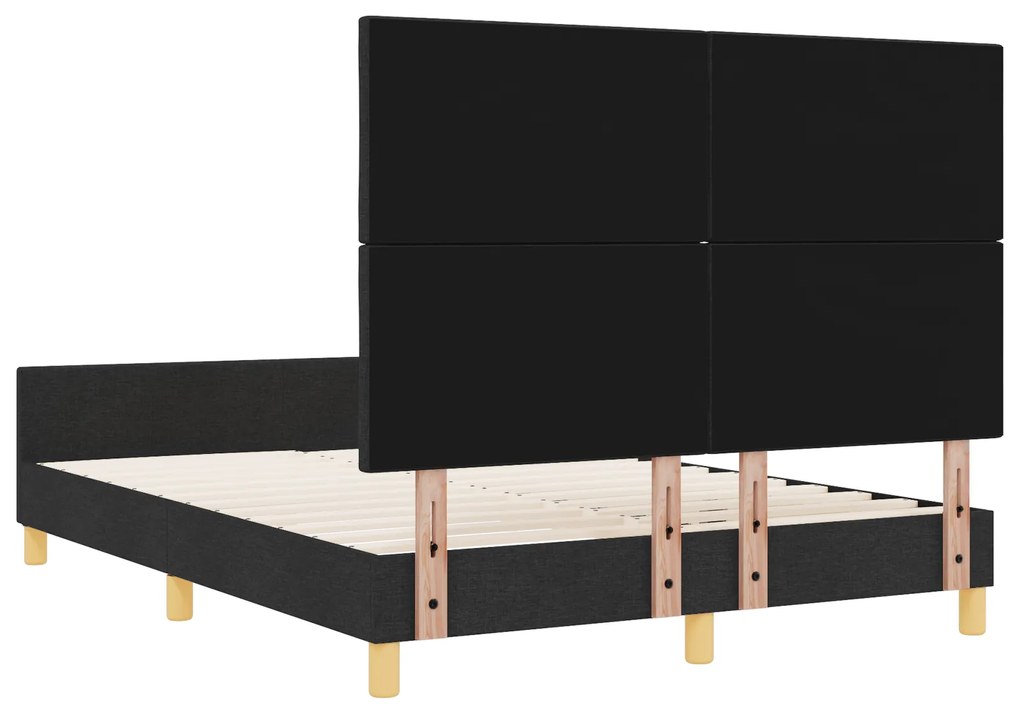 Cama vidaXL Preta 140x190 cm em Tecido