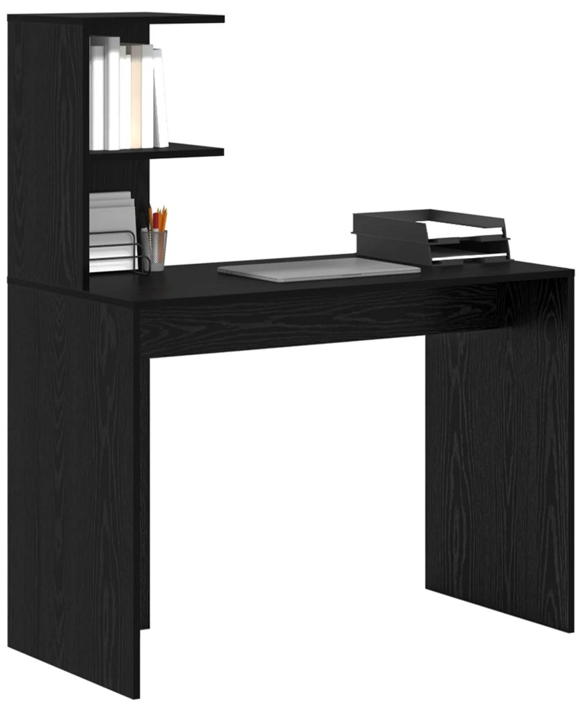 Secretária de Escrita Carvalho Preto Carvalho Preto MDF, laminado