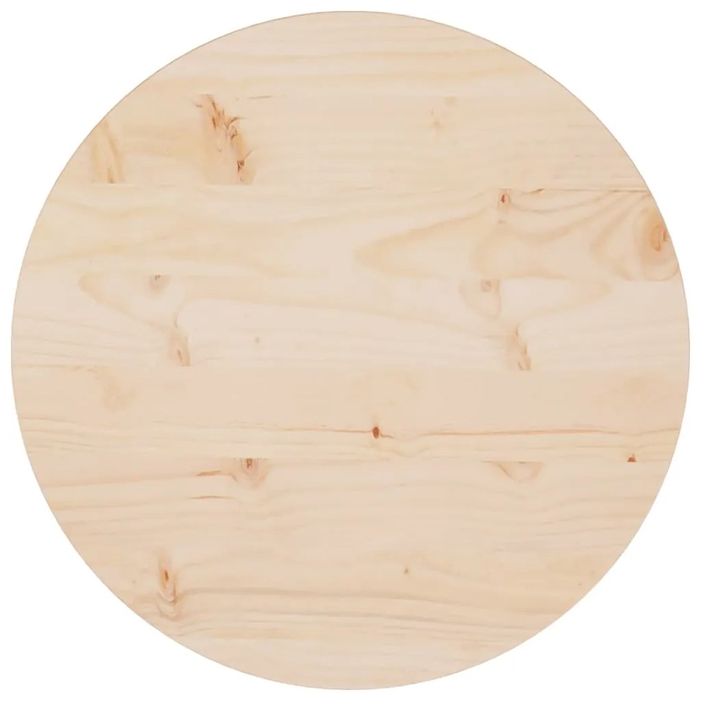 vidaXL Tampo de mesa pinho maciço Ø50x2,5 cm
