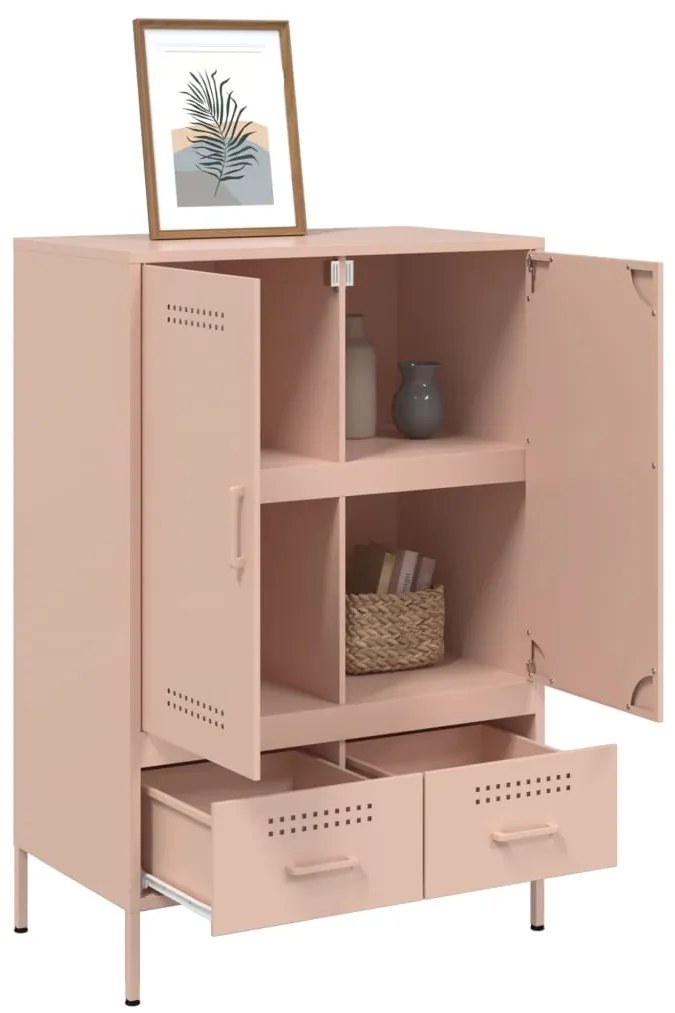 Móvel alto 68x39x101,5 cm aço rosa