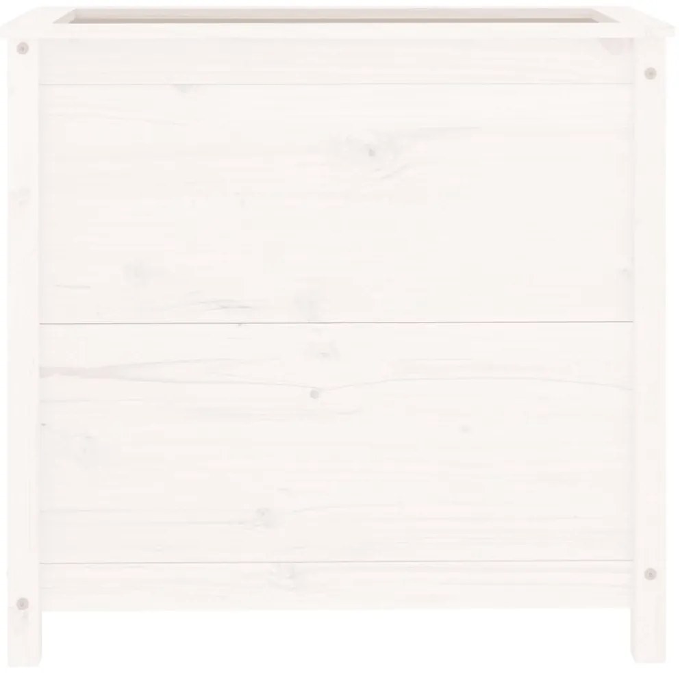 Vaso/floreira de jardim 82,5x40x78 cm pinho maciço branco