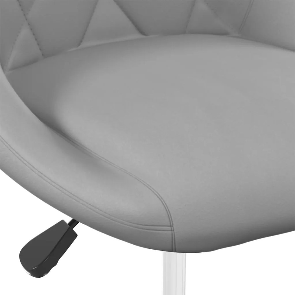 Cadeiras de jantar giratórias 2 pcs veludo cinzento-claro