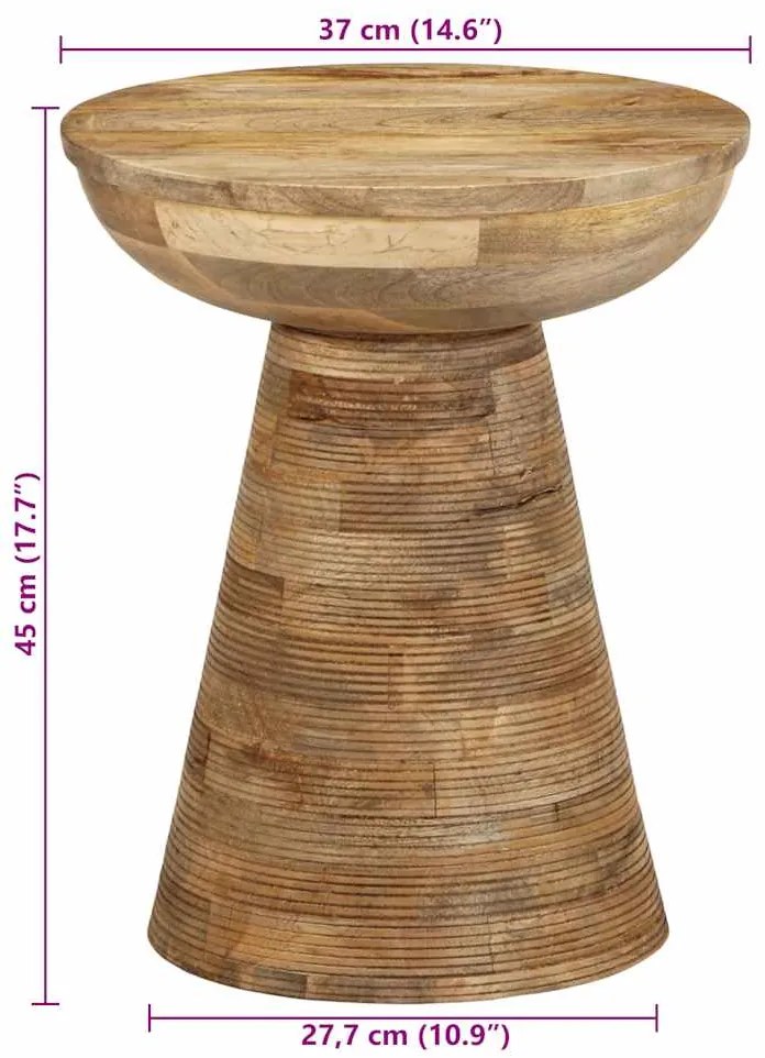 Mesa de apoio Ø37x45 cm madeira de mangueira maciça