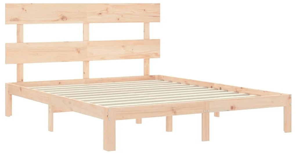 Cama sem colchão 160x200 cm madeira de pinho maciça