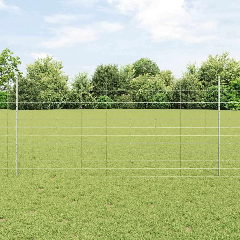 Postes de Cerca vidaXL 22 pcs U-Channel 120 cm Aço Galvanizado, Cerca