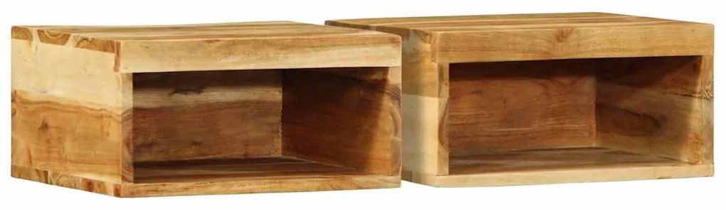 Armários de TV para parede 2 pcs madeira acácia maciça